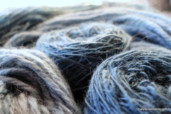handspun indigo yarn